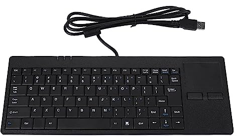 flexman Clavier Filaire USB à 86 Touches, avec Port HUB pour Pavé Tactile, Clavier Ultra Fin Muet, pour Smart TV, Ordinateur de Bureau, Tablette