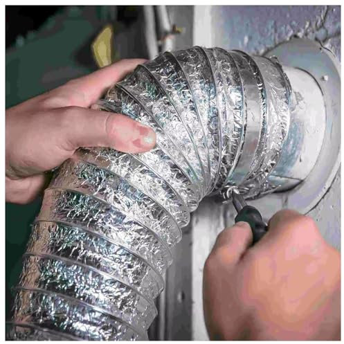 Abluftschlauch Flexibel Luftleitungen Alu Flexrohr Lüftungsschlauch Mit 2 Schlauchschelle Für Trockner Klimaanlage Abzugshaube Flexibler Schlauch 80/100/120/150/160/170/180/200/250/300mm(3.0m,250mm)