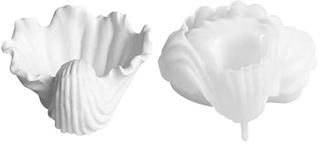 Candle Cup Mold - Sea Shell Plaster Mould | Conch Shell Concrete Flowerpot Silicone Mold Candle Jar Storage Tray Resin Mould Plaster Cement Clay Mold