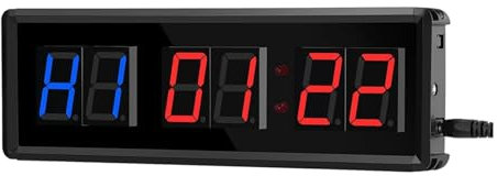 Orologio da palestra Timer portatile for allenamento in palestra, orologio fitness con conto alla rovescia/cronometro con timer a intervallo for garage for allenamento sportivo remoto Facile da legger