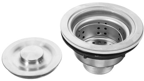 CANIGHT Sink Drain Assembly Strainer Basket Easy Installation Kitchen Drain for Waste Trapping and Water Flow Fits Standard Kitchen Sinks