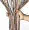2 Pack Home Decor Sequin Curtain for Doorway,Door String Curtains,Closet Bedroom Blind Living Room Divider,Window Wall Panel Fringe Backdrops Sheer no Beads Beaded Decorative Crystal (Colorful)