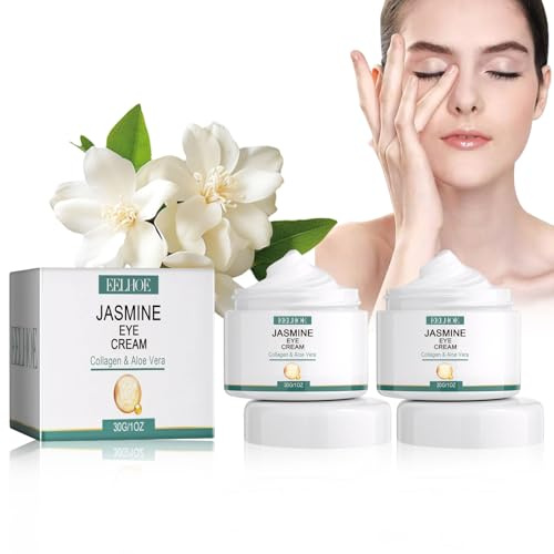 2 Stück Jasmin Salbe Augen 30g Aktiv Jasminsalbe Plus Jasminsalbe Augenringe Schlupflider,Jasminsalbe Bekämpfen Sie Augenringe,Augenermüdung und Schwellungen Sowie Hängende Augenlider