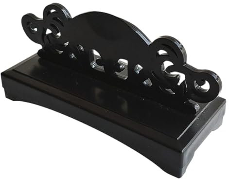 Sharplace Folding Fan Display Stand Hand Fan Stand Practical Fan Holder Display Base for Tabletop Drawing Room Restaurant Holidays Home , Black