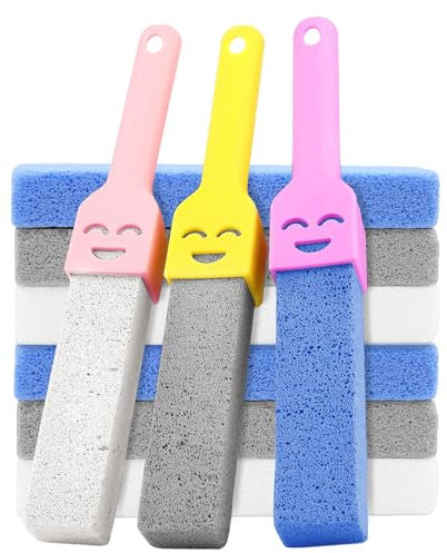 6 Pezzi Pietra Pomice Detergente WC Con 3 Manici,Pietra Pomice WC per WC,Bagno,Lavandino,Cucina