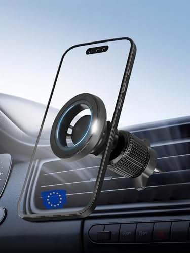 GLYXOR Handyhalterung Auto für Lüftung kompatibel mit Magsafe - extra starker Magnet - Universal Kfz Handy Halterung magnetisch - 360° drehbar, stark, stabil & sicher – Autozubehör Smartphonehalter