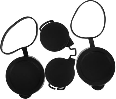 HOMOBABE Lot de 3 Cache-objectifs Universels en Caoutchouc Noir pour Jumelles et Oculaires, Protection Étanche, Installation Facile, pour Activités de Plein Air