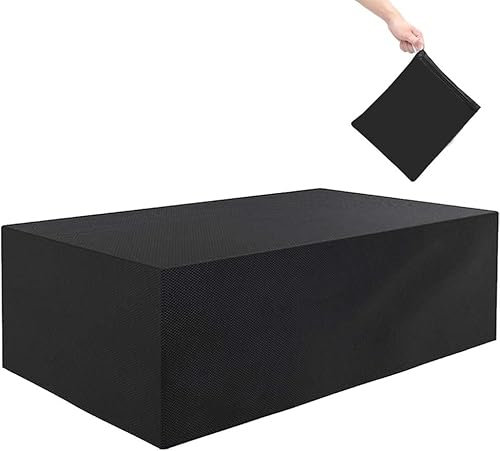 Copertura impermeabile per barbecue, 420D, protezione per mobili da giardino, per patio, tavolo, divano, moto, rettangolare, 242 x 162 x 100 cm
