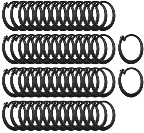 50 Pezzi Ganci in Plastica per Tende da Gazebo, Multiuso Neri Ganci per Gazebo Esterno Uno Scorrimento Fluido Accessori for Casa Hotel Esterni Pergole Pensiline Reti