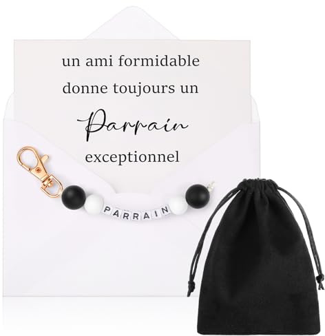 Hestya Cadeau Demande Parrain Cadeau Annonce Grossesse Tonton Papi Parrain | Veux-Tu Être Mon Parrain, Tu Vas Être Tonton, Tu Vas Être Papi, Porte-Clés, Carte Annonce avec Enveloppe pour Noël Baptême