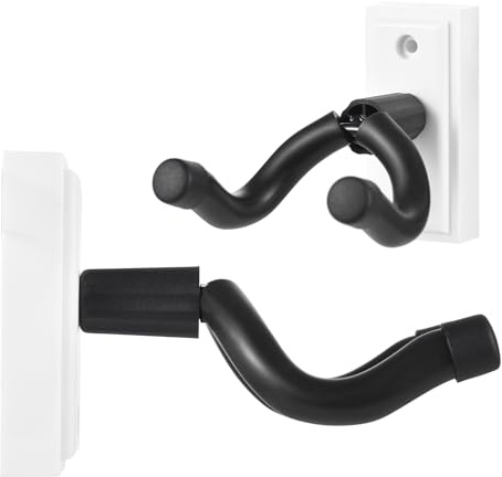 VGEBY Robusto Gancho de Pared Negro para Guitarra con Gran Capacidad de Carga para Guitarra, Ukelele y Mandolina de Plástico ABS (WHITE)