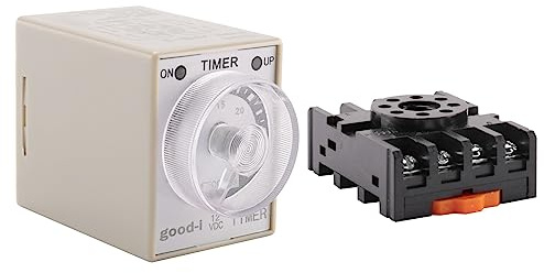 Bosiyrggrl DC 12V 0-30 Segundos 30s Electronico Tiempo de Retardo Temporizacion Rele DPDT 8P w Base