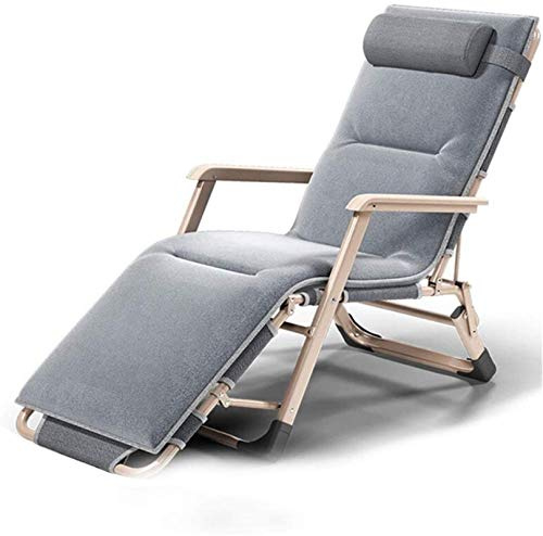Recliner Folding Deck Chair Chair Adjustable Padded Seat Outdoor Lounge Reclining Patio Chair with Contour Pillow Multicolor Optional Sun Lounger Garden Chairs