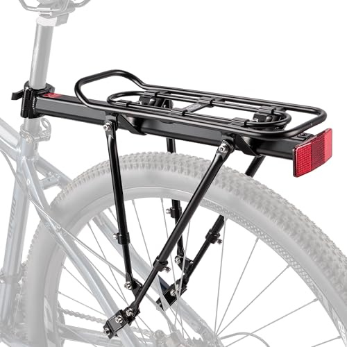 CXWXC Fahrrad-Gepäckträger hinten, Sattelstützen-Gepäckträger, 30 kg Tragkraft, für Fahrradtaschen, Radtouren und E-Bikes