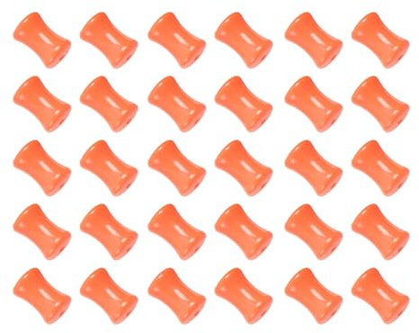 30 perline acriliche fluorescenti color arancio per collane, bracciali, progetti fatti a mano, accessori pratici per gioielli, perline leggere facili da infilare