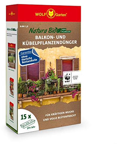 WOLF Garten - Natura Bio Balkon- und Kübelpflanzendünger N-BK 1,9 für ca. 15 Blumenkästen; 3856010