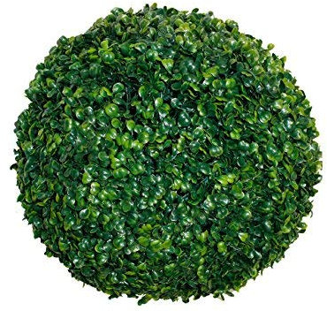 Spetebo Buchsbaumkugel grün - Ø 35 cm - Garten Deko Buchsbaum Kugel künstlich Buchskugel