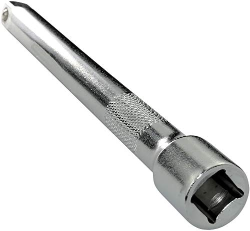 Aerzetix - C45294 - Rallonge/prolongateur/embout - 3/8x150mm - pour clé à cliquet manuelle/pneumatique - forme droite de côté mâle - adaptateur de douille de vissage à 4 pans - en acier CR-V