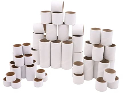Craftplay Cardboard modelling tubes | Assorted lengths & diameters | Strong card | Pack of 54 tubes