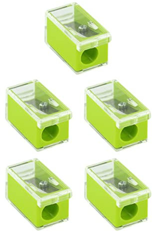 KUM AZ1022216-G - Anspitzer mit Behälter, Mikro K1 grün, 5 Stück, Spitzer klein