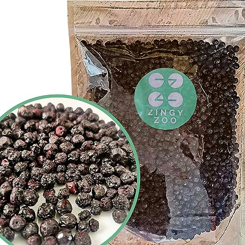 Arandanos Deshidratados Sin Azucar | XL 300g Liofilizado Arándano Salvaje Raw Natural Freeze Dried Fruit | Fruta Deshidratada Wild Blueberry | Gefriergetrocknete Blaubeere | Arándano Negro ZingyZoo