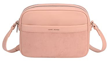 David Jones Kleine Umhängetasche für Damen, PU-Leder, Handtasche, Damen, Schultertasche, Schultertasche, Schultertasche, Schultertasche, Stadt, Reise, Mode, elegant, modisch, schick, Rosa