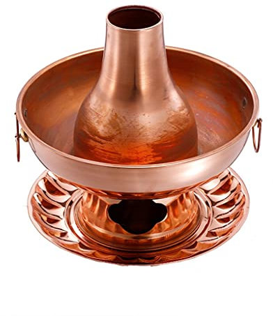 OQHAIR Charcoal Mandarin Duck Red Copper Brass Hot Kitchen u Assorted Boiler Non Stainless Steel Copper Hot Kitchen us And Pans Set (Color : Gold, Size : 28cm) (Gold 28cm)