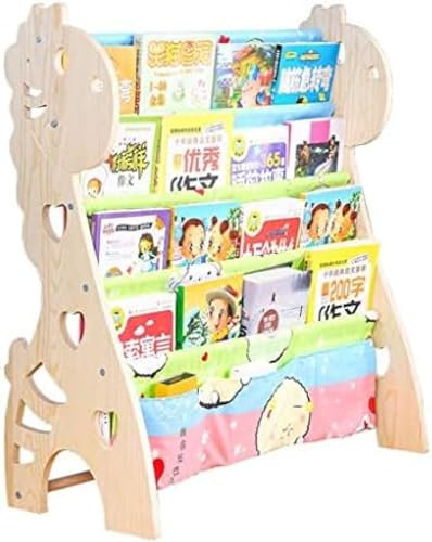 Kinderregale Baby-Bücherregal Massivholz-Cartoon-Baby-Finishing-Lagerregal Babyfiguren-Bücherregal Einfaches Spielzeugregal Für Jungen Und Mädchen,Picturesque234