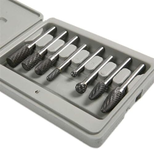 Metallfeilen for Stahl, mechanische Werkzeuge, Metall-Raspelfeilen-Set, Feile, 8 Stück, 1/4 Zoll Hartmetall-Frässtift, 6 mm Drehfeile, CNC-Gravierwerkzeug, robuste Feile