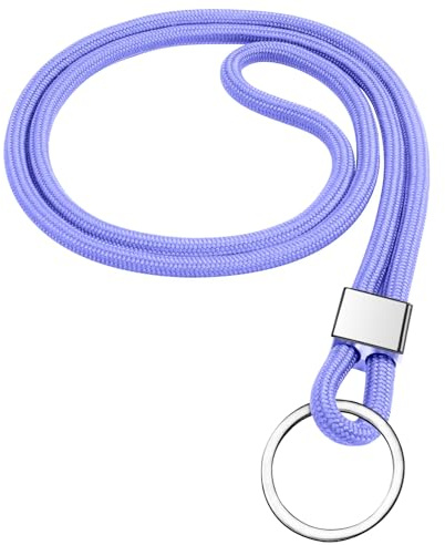 Vicloon Cordon tour de cou, Cordon de cou, Lanyard Strap Neck, Porte-clés Lanière, Nylon Lanières Porte Badge avec Anneau en Métal pour d'Identification, Clés, Téléphone Portable （Violet）