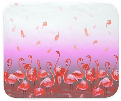 CafePress Bright Pink Flamingos in Pond Sherpa Fleece Throw Sherpa Fleece Throw Blanket 60 L x 50 W