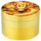 Sytranrein Herb Grinder, 2.5'' 4 Parts Golden Metal Grinder with Pollen Catcher,Portable Grinder for Dry Herb and Spices(Golden)