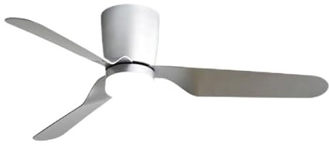 Brightium Kochi DC Ventilator 18 W mit 3 Flügeln in elegantem Silber, 5 Geschwindigkeitsstufen und dimmbarem LED-Licht in 3000 K, 4000 K und 6000 K, inklusive Fernbedienung und Timer, ideal für Räume