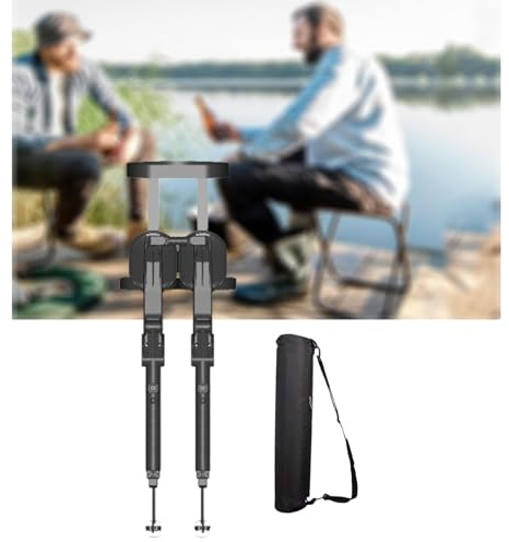 Upgrade wearable chair,Chairless Wearable Leg Ergonomics Lightweight Seat Invisible Chair Wearable Exoskeleton Human 5 Gear Heights Lightweight But Sturdy,Easy Carry and Storage 300lbs Max Weight(Blac