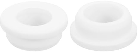 QUARKZMAN 2 Stück Gummitülle Weiß 1-3/16 (30mm) Bohrloch, 1/2 (21mm) ID Loch Top Hat Grommet Kabeldurchführung Gummi für Verkabelung, Automobil
