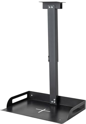 NoneDanGee Universell projektorhållare för tak/vägg, justerbar höjd 34–56 cm till 14 kg bricka 35 x 22 cm, universell projektorprojektor takhållare för projektorer, routrar etc (svart)
