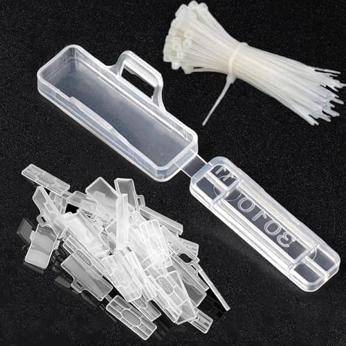 ZYEKIU Transparent Kabeletiketten UndKabelbinder 100 Stück Kabelbinder | Wiederverwendbaren Lsolierung Wasserdichtes Wird Kabelbinder und Etiketten ur Kennzeichnung Von Kabeln Aller Art