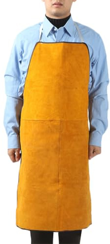 Générique Tablier soudeur - Bouclier de cuir en cuir anti-fusion | Vêtements de travail résistants à l'huile d'huile | Tablier pour atelier, tâches de protection, emplois de sécurité