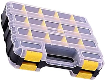 Caja de herramientas de 34 rejillas, caja de almacenamiento de tornillos combinados, piezas de metal, herramientas, destornillador, reparación, compartimento extraíble, organizador