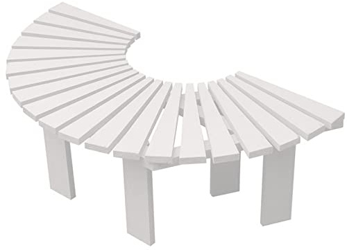 Panchine da esterno rustiche in legno ricurve in pino senza schienale panca da giardino resistente alle intemperie per patio terrazza e portico - elegante e (colore: F)