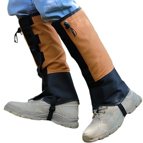 Genérico Polainas de senderismo – Equipo impermeable y ajustable – Polainas de caza para hombres y mujeres para botas de senderismo nieve invierno zapatos Trail lluvia correr césped escalada