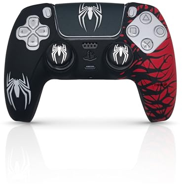 MME Cover Compatibile con Controller PS5, Silicone Morbido e Confortevole che Migliora la Presa, Accessori per Controller Play 5, Accessorio Compatibile con Controller Originale Play 5 (Rosso)