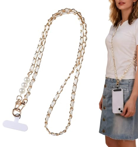 GkgWuxf Cordon Téléphone | Accessoires Pour Smartphone À Perles Artificielles - Cordons Pour Téléphone À Porter Autour Du Cou - Pour Fête, Shopping, Voyage, Extérieur, Bureau,