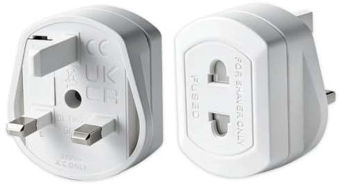 Shaver Plug Adaptor UK, 2 Pack Electric Toothbrush Adapter Plug UK