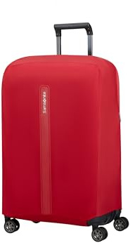 Samsonite TA Revolution - Housse Pliable pour Valise Taille M, Housse pour Valise adaptée pour 66–69 cm, Protection Bagage de Voyage, avec Détail Réfléchissant, Rouge
