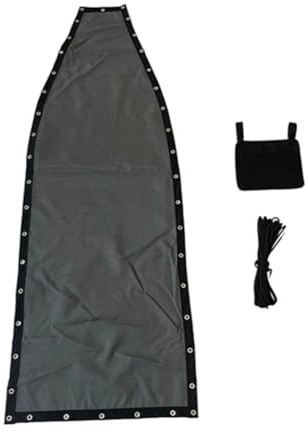 QOXEZY Textilene - 2 panni di ricambio per sedia a dondolo sospesa, colore grigio scuro, 64 x 197 x 23 cm, per uso esterno/interno, con corde (1 pezzo con tasche)