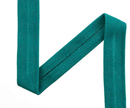 Das hüpfende Komma 1m Jersey-Schrägband Farbe Petrol Uni