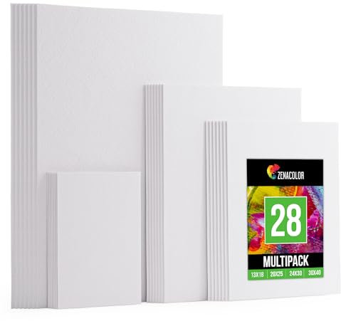 Canvas Painting Set of 28 Canvas – Multi Sizes – 13 x 18 cm, 20 x 25 cm, 24 x 30 cm, 30 x 40 cm – All Types of Painting