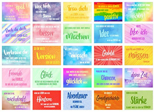 Edition Seidel Set 25 Postkarten Leben & Momente mit Sprüchen - Karten mit Spruch - Geschenk - Dekoidee, Liebe, Freundschaft, Leben, Motivation, Geburtstagskarten Bilder Bild