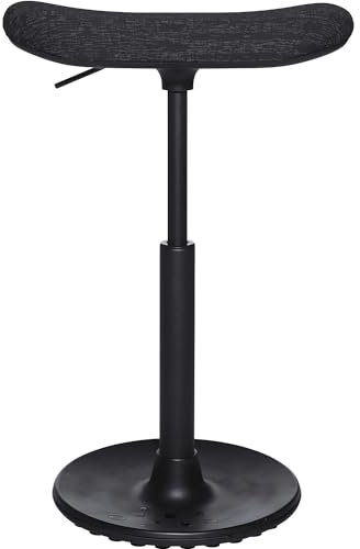 TOPSTAR | Hocker SITNESS H | Modell H2 | mit Skateboardsitz | Bezug schwarz-Gemustert | Sohle schwarz